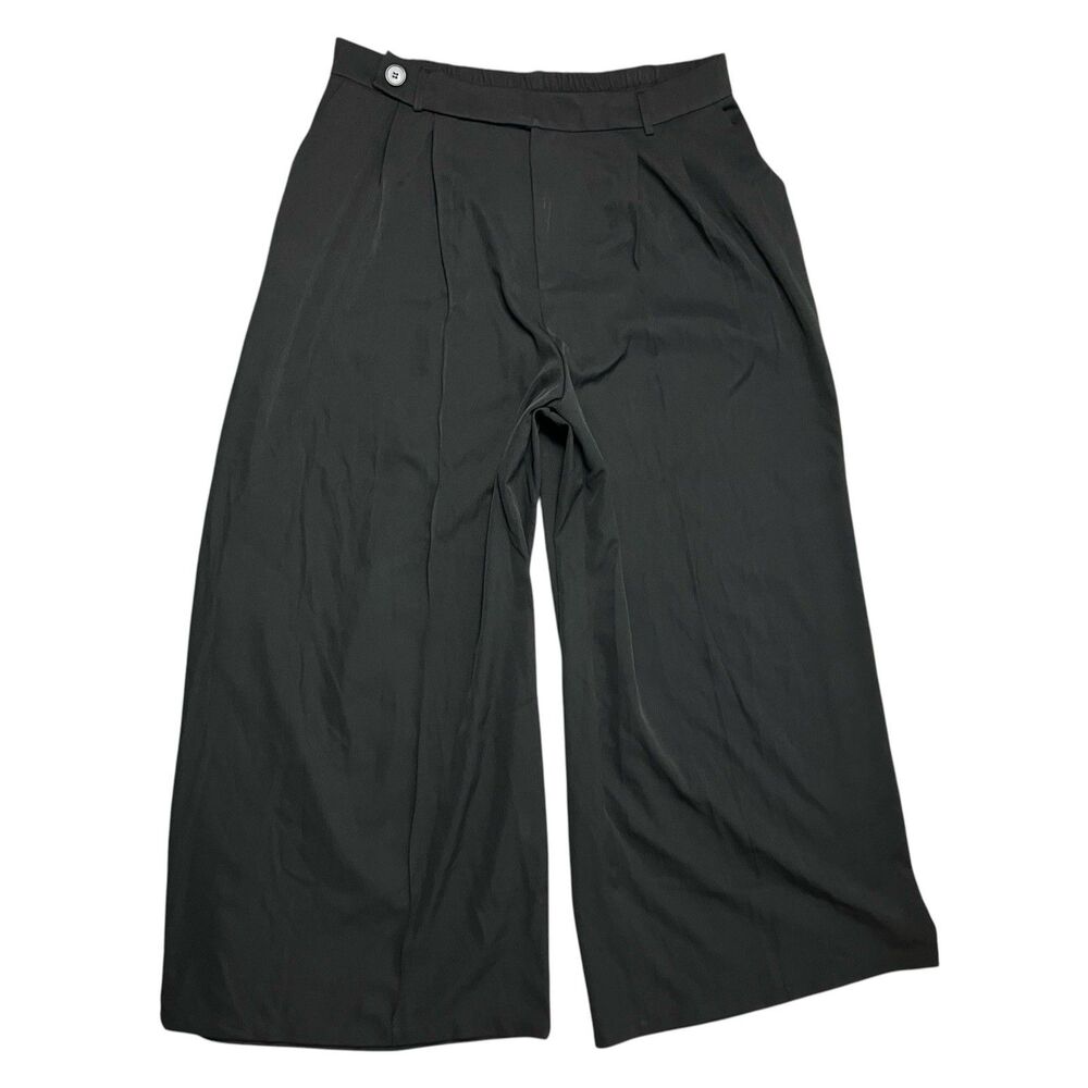 Cider‎ Wide Leg Pants Black High Rise Pull On Smart Casual